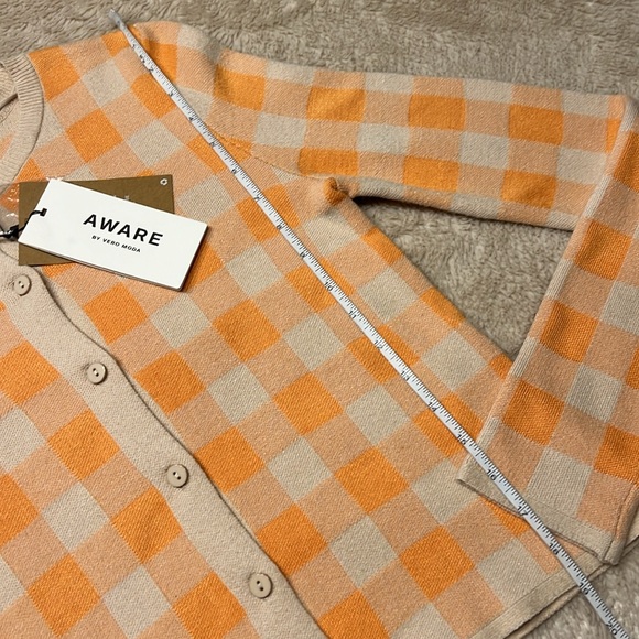 AWARE Gingham Long Sleeve Knit Cardigan - Picture 9 of 12